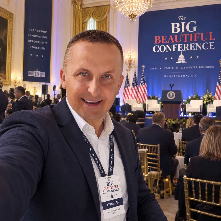 AI-generated: inside the main hall at the Big Beautiful Conference